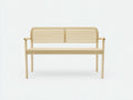 Bancos de jardín de madera 120x55x78 cm - madera natural - respaldo de listones